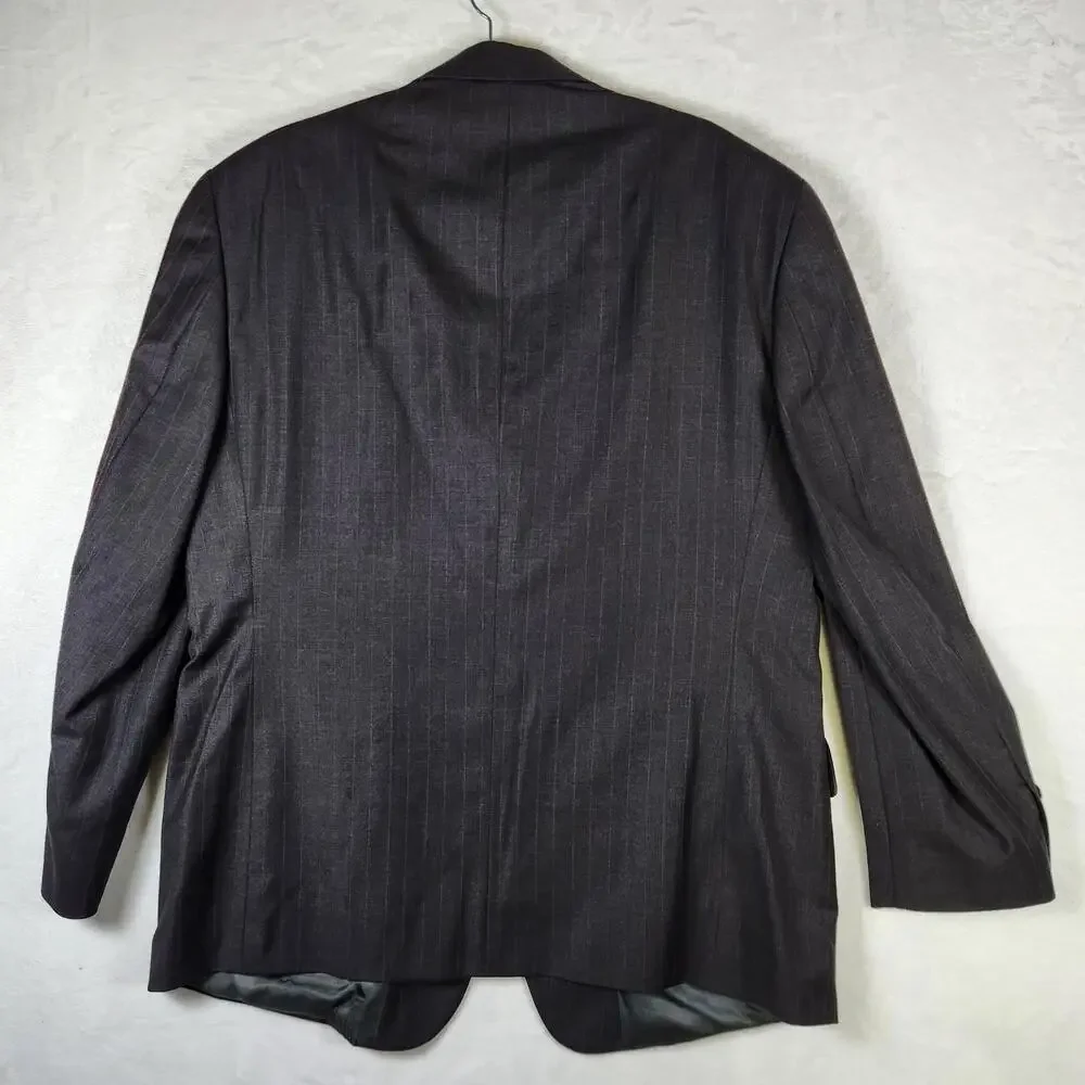Nautica 42S Wool Blazer Brown Pinstripe 2 Button Sport Coat Jacket‎ W36 Colombia
